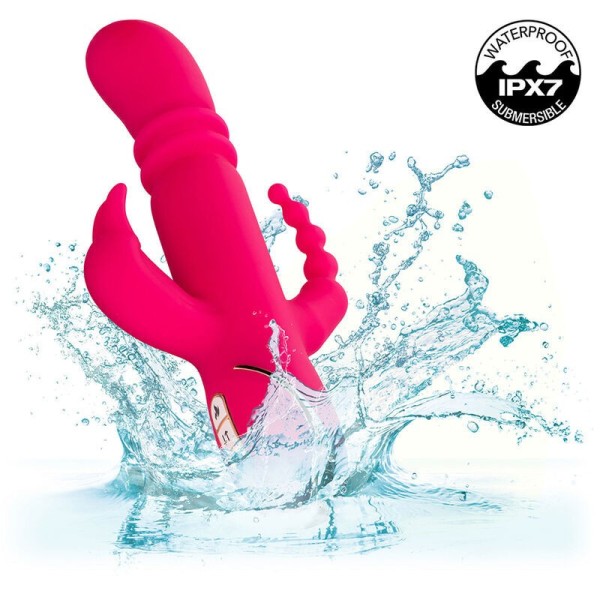 CALEXOTICS - JACK FANTASY TRIPLE VIBRADOR CALEFACTABLE CONEJO ROS