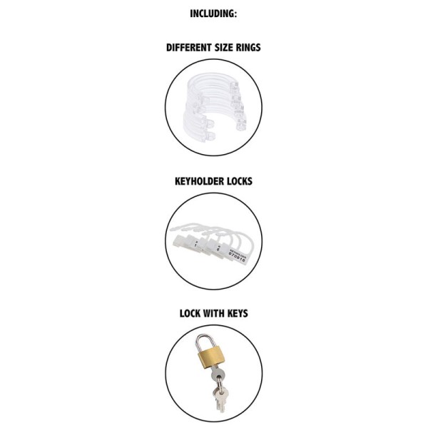 Hidden Desire - Extreme Cage DE Chasteté EN Acrylique Réglable...