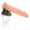 Kink - Anneau Pénis Chaîne 4 CM 7 CM Métal Avec Ceinture EN Cuir