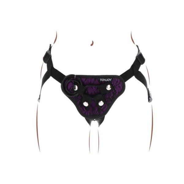 GET REAL - HARNAIS EN DENTELLE STRAP-ON VIOLET GET REAL