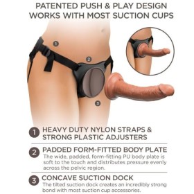 KING COCK - ELITE CÓMODO ARNÉS AJUSTABLE CON DILDO DE 17,8 CM KIN