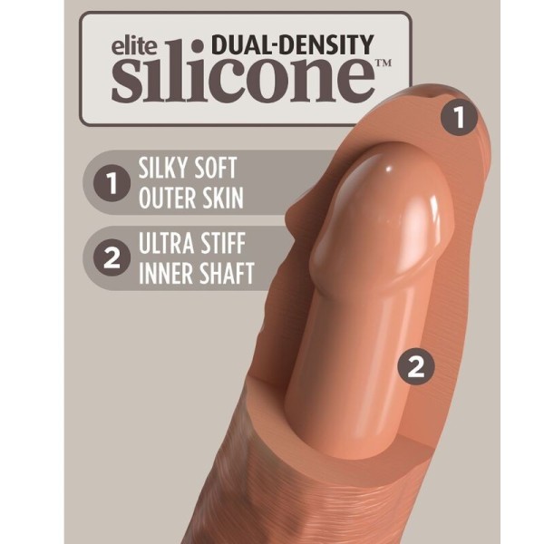KING COCK - ELITE CÓMODO ARNÉS AJUSTABLE CON DILDO DE 17,8 CM KIN