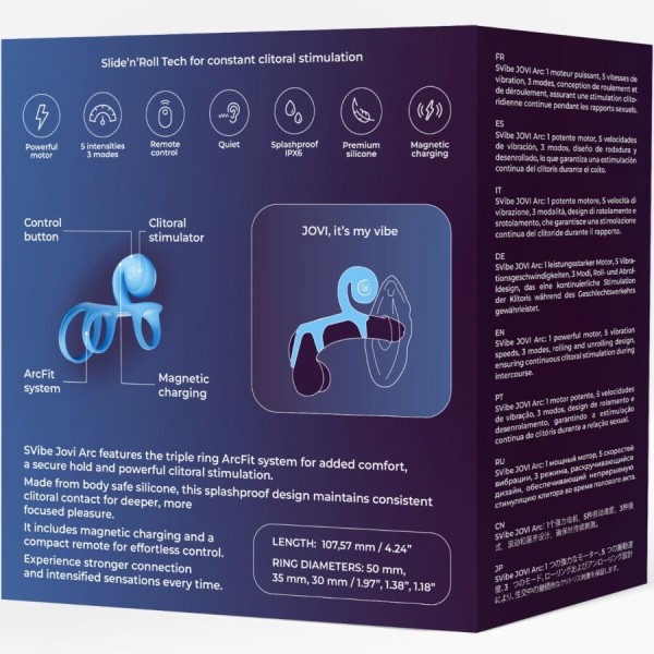 Snail Vibe - Jovi ARC Anneau DE Couple Avec Télécommande Bleue