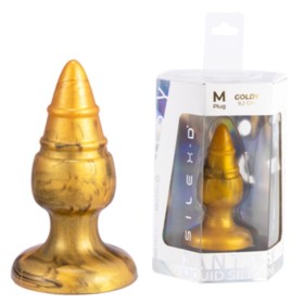 Silexd - Goldy Fantasy Plug Anal em Silicone Líquido Termorreativo...