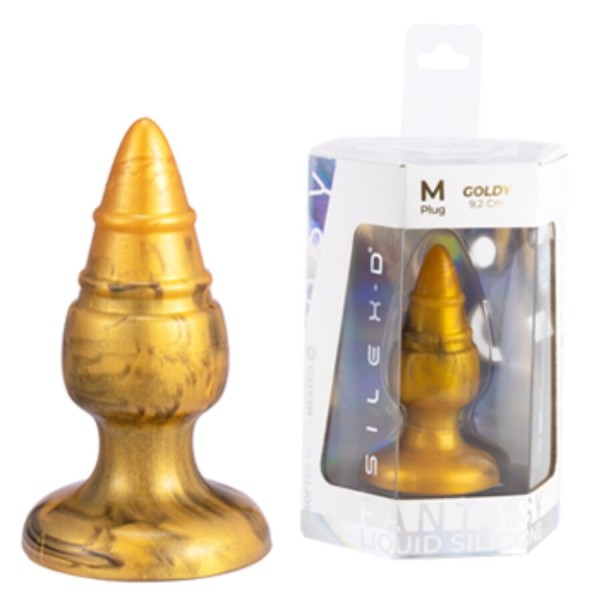 Silexd - Goldy Fantasy Plug Anal em Silicone Líquido Termorreativo...