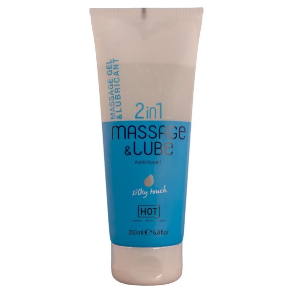 HOT - GEL DE Massage ET DE Glisse 2 EN 1, Texture Soyeuse, 200 ML