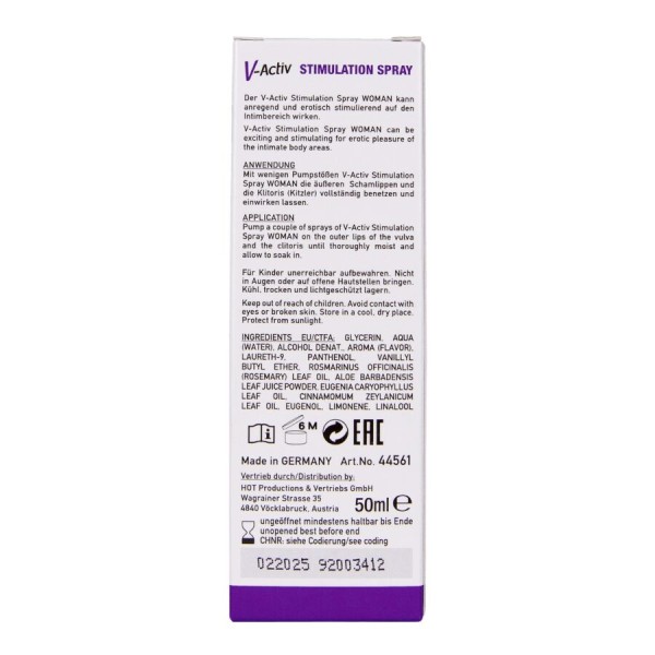 HOT - V-Activ Spray Estimulante Para Mujer 50 ML