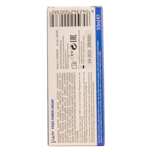 HOT - Crème Stimulante Pour LE Pénis V-Activ Pour Hommes 50 ML