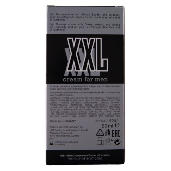HOT - XXL Creme For Men 50 ML – Aumento da ereção