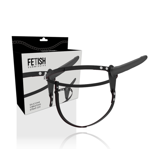 FETISH SUBMISSIVE HARNESS - VIBRATEUR SILICONE NOIR 15 CM FETISH SUBMISSIVE HARNESS