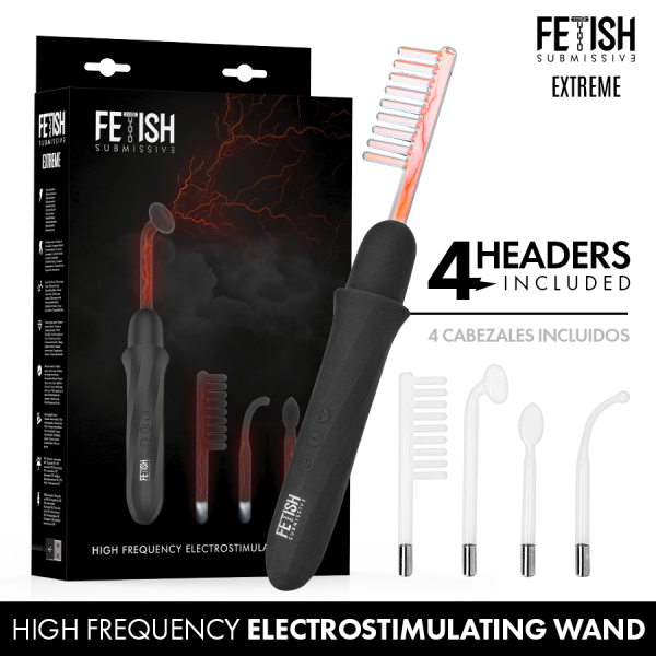 Fetish Submissive - Vibrador Wand Eletroestimulação Alta Fre...