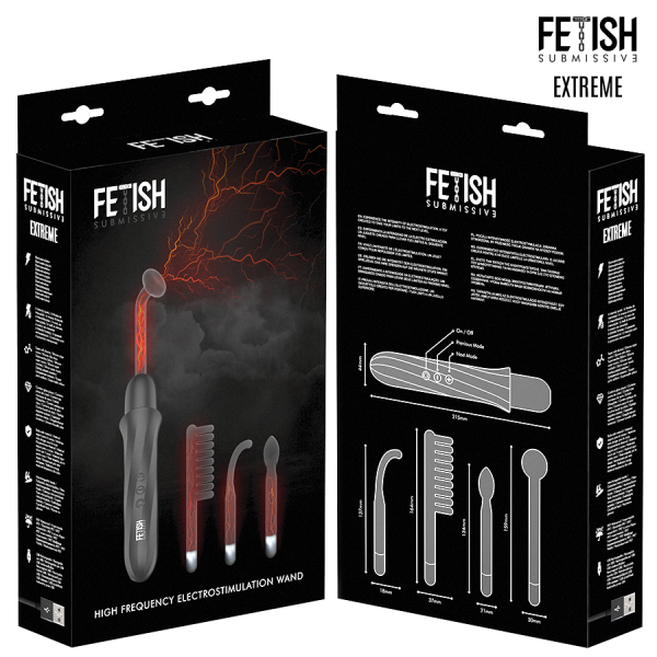 Fetish Submissive - Vibrador Wand Eletroestimulação Alta Fre...