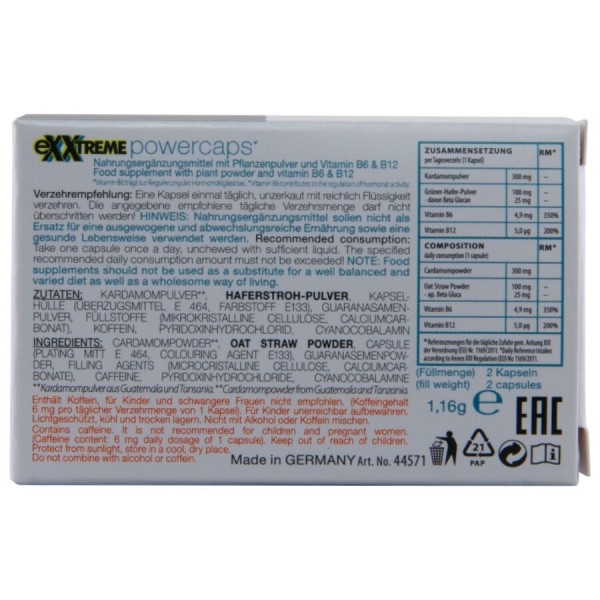 HOT - Exxtreme Capsules Puissance MAN 2 Unités