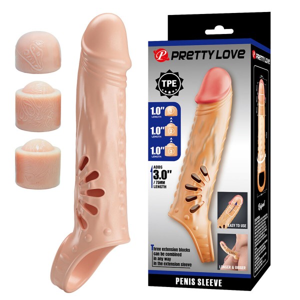 Pretty Love - Funda para pene con extensiones - Anillos para el p