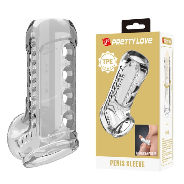 Pretty Love - Funda para pene con textura transparente