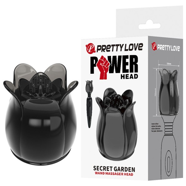 Pretty Love - Cabezal de Masaje Secret Garden Negro