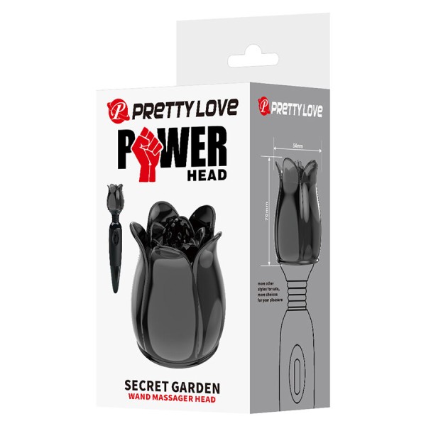 Pretty Love - Cabezal de Masaje Secret Garden Negro