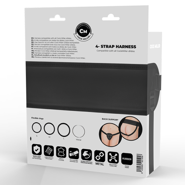 Cock Miller - Harnais + Cocksil Articulable Densité Silicone 2...