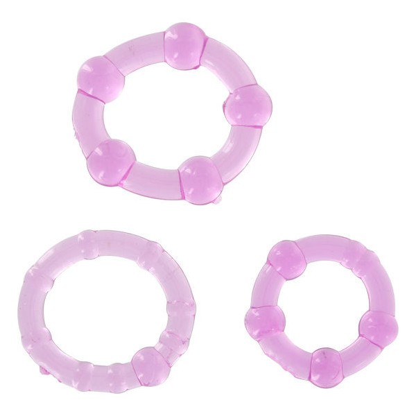 SEVEN CREATIONS - ENSEMBLE DE TROIS ANNEAUX PÉNIS LILAS