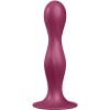 SATISFYER - DILDO DE SILICONE DUPLO BALL-R GARNET