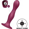 SATISFYER - DILDO DE SILICONE DUPLO BALL-R GARNET