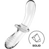 SATISFYER - DILDO DE CRISTAL DUPLO TRANSPARENTE