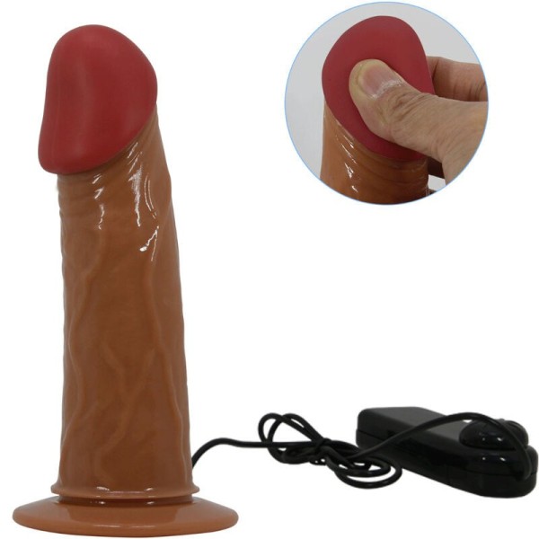 PRETTY LOVE - STARKS SLIP HARNAIS DILDO VIBRANT MULTI-VITESSES 17,5 CM MARRON CLAIR PRETTY LOVE