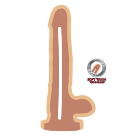 GET REAL - DILDO DUPLA DENSIDADE 25,5 CM BOLAS DE PELE