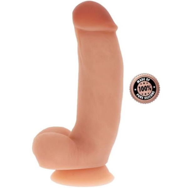 GET REAL - DILDO DE SILICONE COM BOLAS DE PELE 18 CM