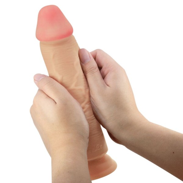 BONITO AMOR - SÉRIE SLIDING SKIN DILDO REALÍSTICO COM VENTOSA DESLIZANTE PELE CARNE 23,4 CM
