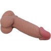 BONITO AMOR - SÉRIE SLIDING SKIN DILDO REALÍSTICO COM VENTOSA DESLIZANTE PELE MARROM 19,4 CM