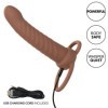 CALEXOTICS - MAXX RIBBED DOUBLE PÉNÉTRATEUR 10 VIBRATIONS MARRON CALEXOTICS