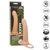CALEXOTICS - MAXX PENETRADOR DOBLE ACANALADO 10 VIBRACIONES CARNE