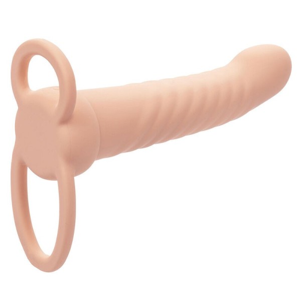 CALEXOTICS - MAXX DOUBLE PÉNÉTRATEUR NERVURÉ 10 VIBRATIONS FLESH CALEXOTICS