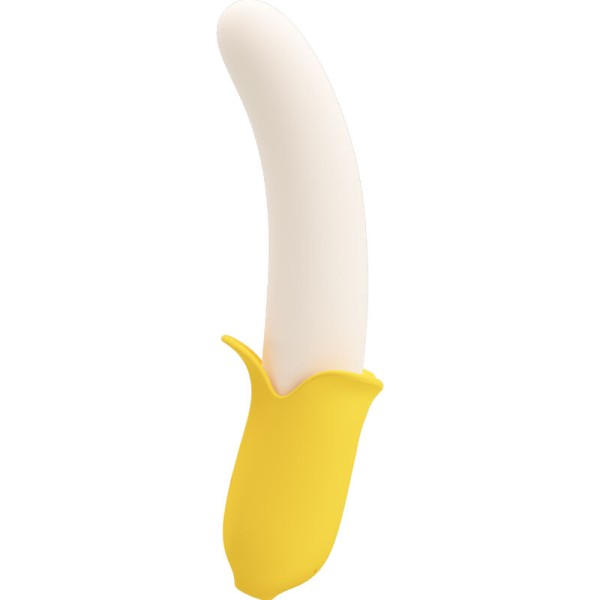 BONITO AMOR - BANANA GEEK SUPER POWER 7 VIBRAÇÕES PARA CIMA E PARA BAIXO SILICONE PRETO