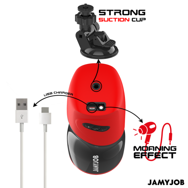 JAMYJOB - MASTURBADOR VAGINA AUTOMÁTICO XPEED 5 MODOS DE PRESSÃO E EFEITO SONORO