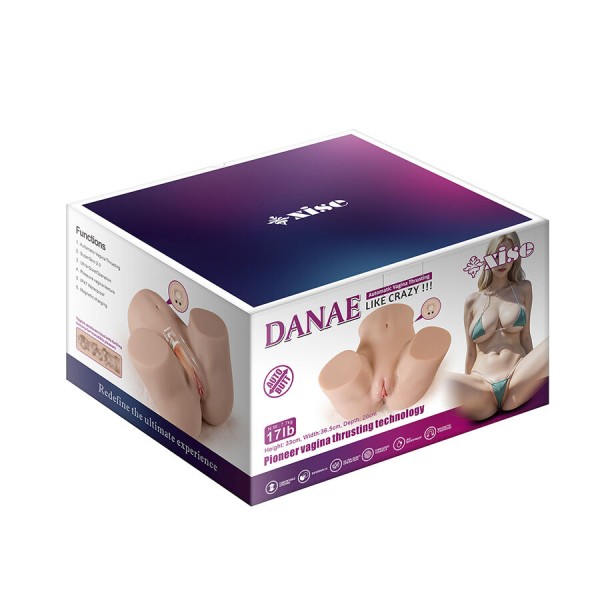 XISE - DANAE MASTURBATEUR VAGINAL RÉALISTE À VIBRATION MULTI-POSITIONS