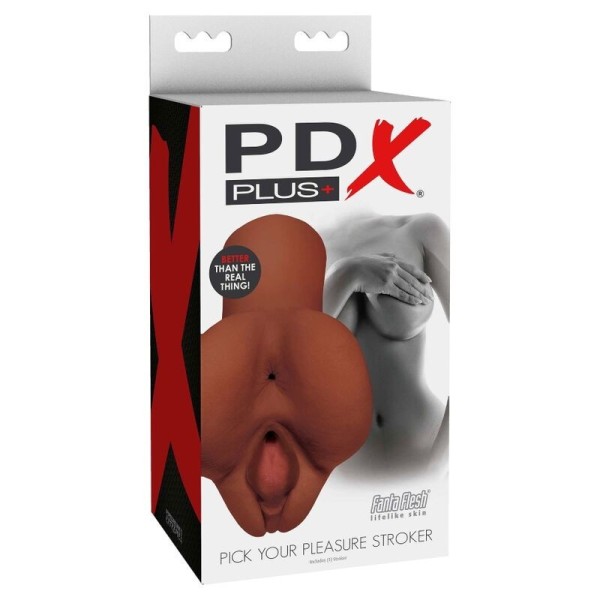 MASTURBADOR DOBLE MARRÓN ELIGE TU PLACER PDX PLUS+