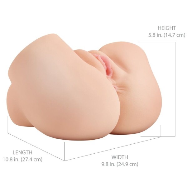 PDX ELITE - MASTURBATEUR RÉALISTE VIBRANT VAGIN ET ANUS