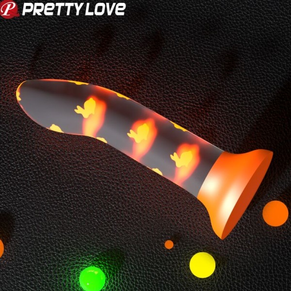 PRETTY LOVE - MAGIC NIGHTFALL VIBRATION-FREE LIGHT ORANGE DILDO