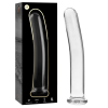 SÉRIE NEBULA DE IBIZA - MODELO 9 DILDO DE VIDRO BOROSILICADO TRANSPARENTE 15,5 CM -O- 2,5 CM