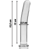 SÉRIE NEBULA DE IBIZA - MODELO 9 DILDO DE VIDRO BOROSILICADO TRANSPARENTE 15,5 CM -O- 2,5 CM