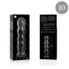 SÉRIE NEBULA DE IBIZA - MODELO 10 DILDO DE VIDRO BOROSILICADO TRANSPARENTE 16,5 CM -O- 3,5 CM
