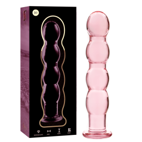 SÉRIE NEBULA DE IBIZA - MODELO 10 DILDO DE VIDRO BOROSILICATO ROSA 16,5 CM -O- 3,5 CM