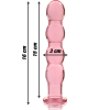 NEBULA SERIES BY IBIZA - MODÈLE 10 GODE EN VERRE BOROSILICATE ROSE 16.5 CM -O- 3.5 CM