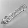 SÉRIE NEBULA DE IBIZA - MODELO 12 DILDO DE VIDRO BOROSILICADO TRANSPARENTE 17 CM -O- 3,5 CM