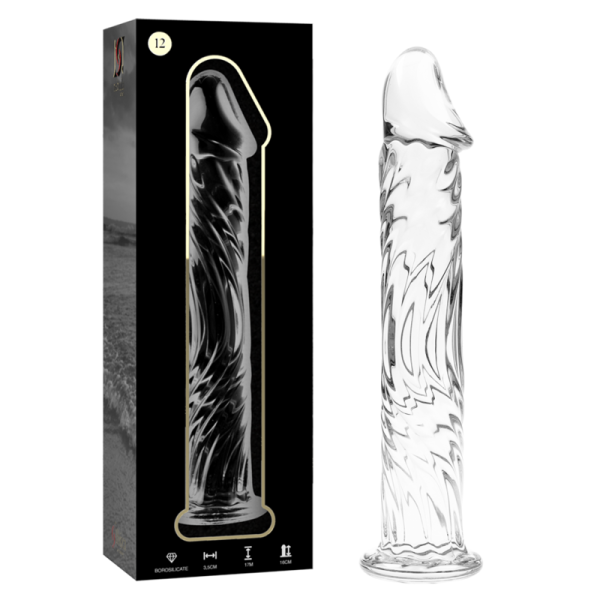 NEBULA SERIES BY IBIZA - MODÈLE 12 GODE EN VERRE BOROSILICATE CLAIR 17 CM -O- 3.5 CM