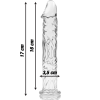 SÉRIE NEBULA DE IBIZA - MODELO 12 DILDO DE VIDRO BOROSILICADO TRANSPARENTE 17 CM -O- 3,5 CM