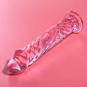 NEBULA SERIES BY IBIZA - MODÈLE 12 GODE EN VERRE BOROSILICATE ROSE 17 CM -O- 3.5 CM