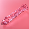 SÉRIE NEBULA DE IBIZA - MODELO 12 DILDO VIDRO BOROSILICATO ROSA 17 CM -O- 3,5 CM